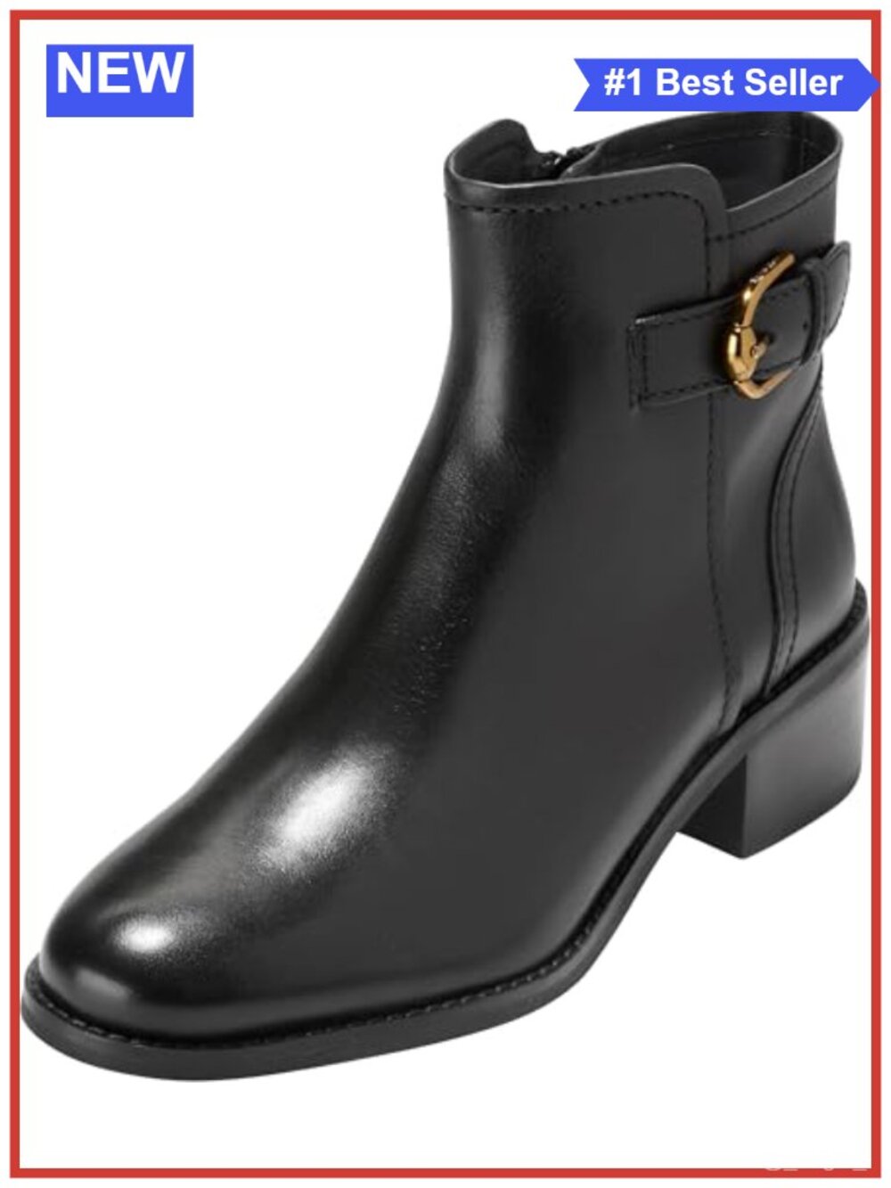 Leather Ankle Bootie Round Toe Flat Calf High Fall Boot